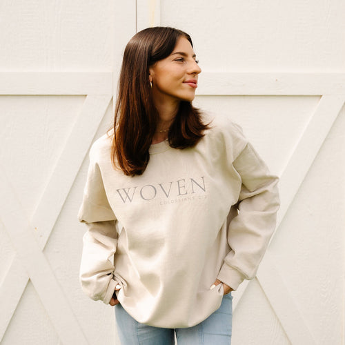 Cream WOVEN Sweatshirt PRE-ORDER!